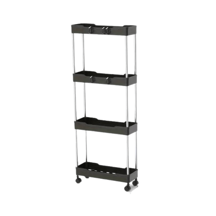 4-tier rolling bathroom storage cart
