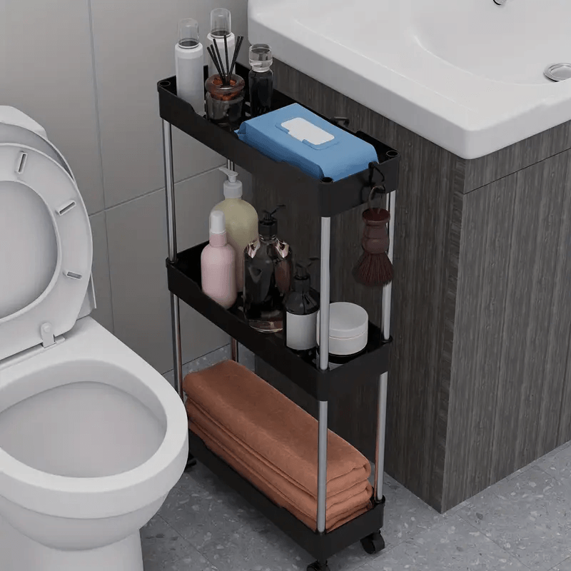 4-tier rolling bathroom storage cart