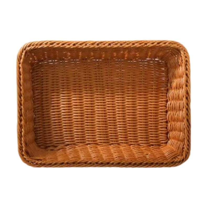 Faux Rattan Kitchen Storage And Fruit Basket