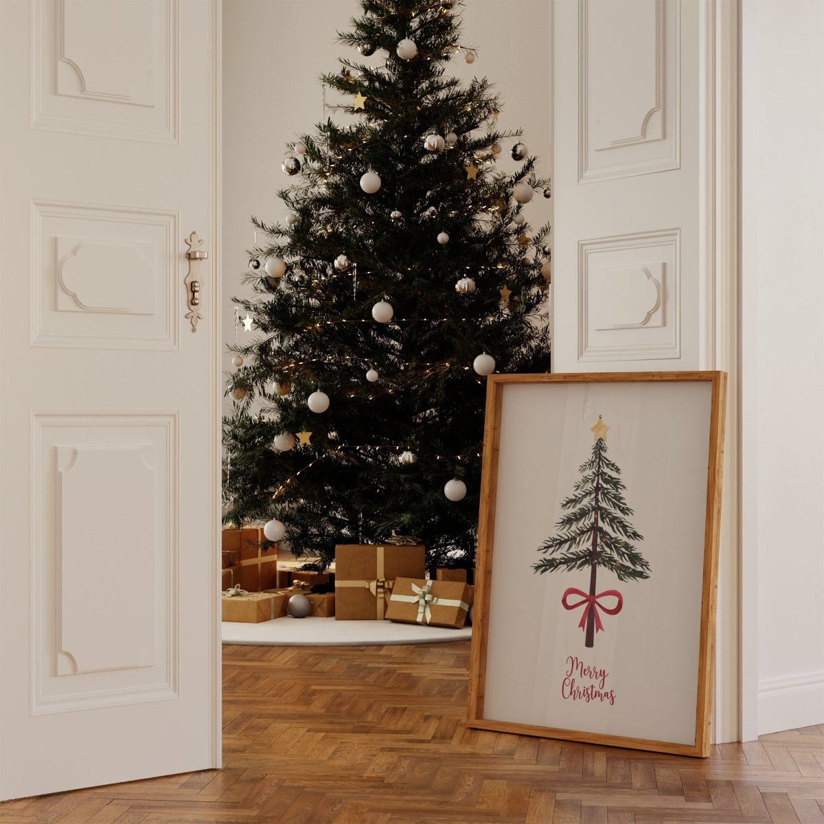 Christmas Poster Merry Christmas Watercolor · Gift Idea